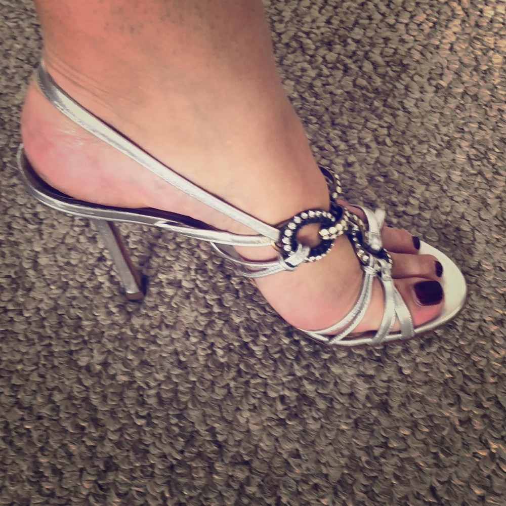 Jimmy Choo Sandals, Sz 40 ( US 10 ). Silver